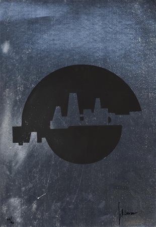 Giuseppe Riccardo Lanza COMPOSIZIONE serigrafia su carta, cm 49,5x34,5; es....