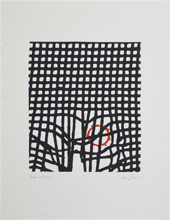 Lorenzo Piemonti COMPOSIZIONE litografia, cm 49x39; es. P.A. firma e tiratura...