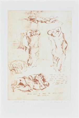 Epifanio Pozzato SENZA TITOLO incisione su carta, cm 50x35 (lastra cm 36x25);...