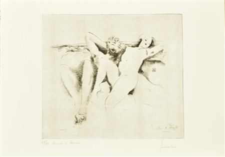 Luciano Proverbio LA DONNA E IL DIAVOLO cartellina contenente 6 incisioni su...