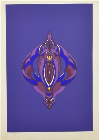 Franco Borga COMPOSIZIONE serigrafia cm70x50; es. 55/90 firma, data, tiratura...