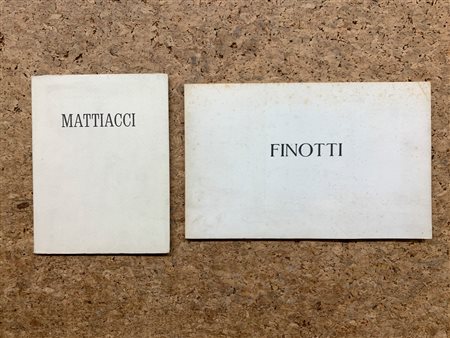 GALLERIA IOLAS (MATTIACCI E FINOTTI) - Lotto unico di 2 rari cataloghi editi dalla Galleria