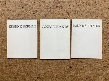 GALLERIA IOLAS (STEVENSON, AKRITHAKIS E BERMAN) - Lotto unico di 3 rari cataloghi editi dalla Galleria