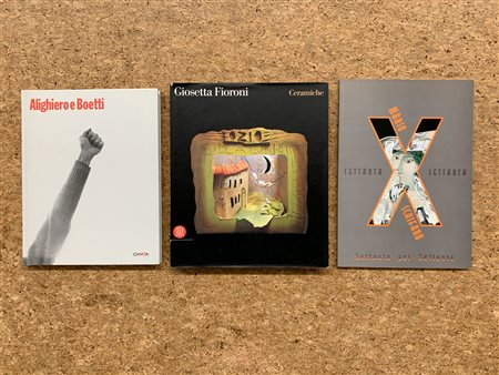 POP ART ITALIANA (BOETTI, FIORONI E SCHIFANO) - Lotto unico di 3 cataloghi