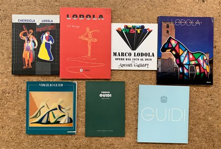 VIRGILIO GUIDI E MARCO LODOLA - Lotto unico di 7 cataloghi