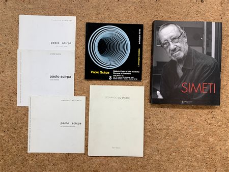 PAOLO SCIRPA E TURI SIMETI - Lotto unico di 3 cataloghi e 3 pieghevoli