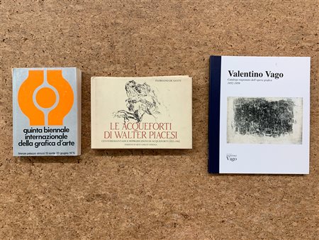 MONOGRAFIE DI ARTE GRAFICA (VAGO, PIACESI E BIENNALE D'ARTE GRAFICA) - Lotto unico di 3 cataloghi