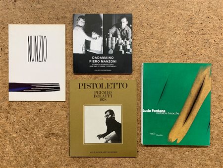 ARTE ITALIANA DEL DOPOGUERRA (NUNZIO, DADAMAINO - MANZONI, FONTANA E PISTOLETTO) - Lotto unico di 4 cataloghi