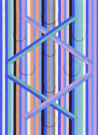 Francesco Fasano OTTO PRESENZE acrilico su cartoncino rigido intagliato a...