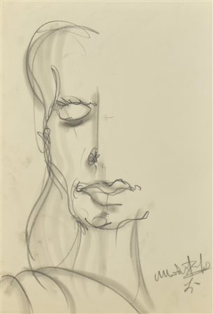 Ignoto FIGURE matita su carta, cm 57x39 firma e data sul retro: disegno di...