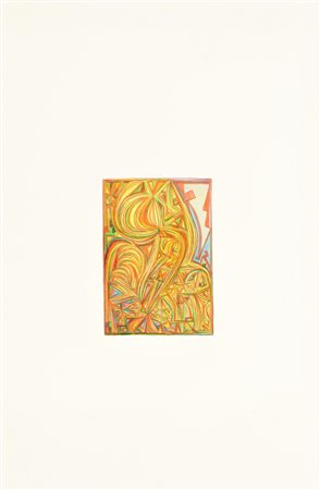 Enzo Branca ASTRATTO matite colorate su carta, cm 50x33 sul retro: firma e...