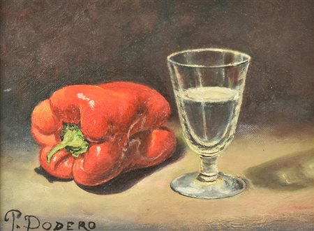 Pietro Dodero NATURA MORTA olio su tavola, cm 18x23 firma