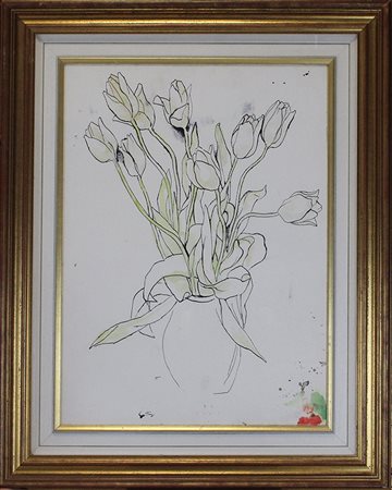 RENATO GUTTUSO, "Tulipani", 1978