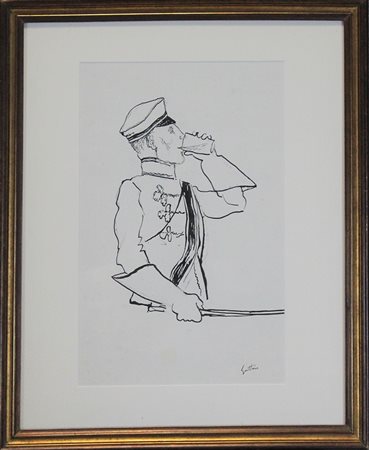 RENATO GUTTUSO, "Tenente", Anni '70