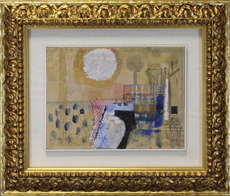 BRUNO SAETTI, "Paesaggio col sole", 1961