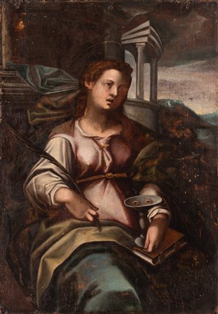 Scuola dell'Italia centrale del XVII secolo ( - ) 
Santa Lucia 
olio su tavola cm 53x37