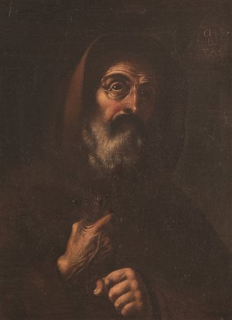 Cesare Fracanzano (attribuito a) (Bisceglie, 1605 - Barletta, 1651) 
San Francesco di Paola XVII secolo
Olio su tela cm 47x35; con cornice cm 56x46