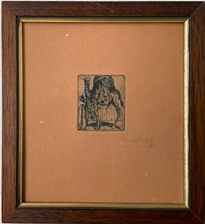 Moses Levy "Senza titolo" 1913
acquaforte
(lastra cm 6x5; foglio cm 19x17)
firma