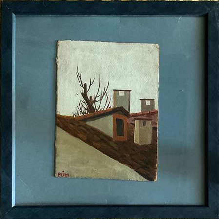 Bruno Munari "Senza titolo" 
tempera su cartone pressato
cm 20x15
siglato in bas