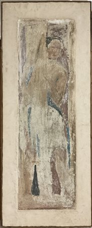 Ferruccio Ferrazzi Coppia di strappi d'affresco raffiguranti personaggi femminil