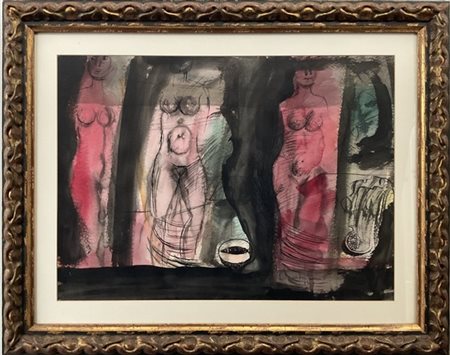 Bruno Cassinari "Senza titolo" 1972
tecnica mista su carta
cm 50x69,8
firmato e