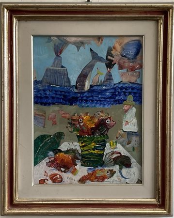 Antonio Possenti "Senza titolo" 
tecnica mista su tavola
cm 40x30
firmato in bas