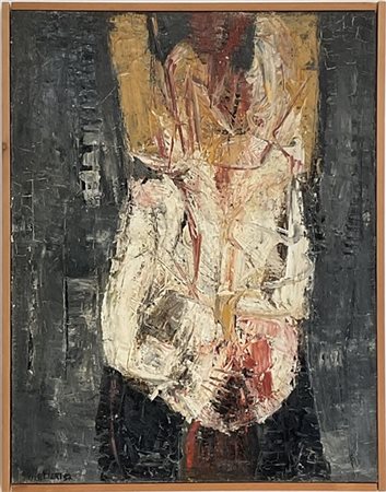 Tino Vaglieri "Mangiatore di fuoco" 1957
olio su tela
cm 89,5x69,5
firmato e dat