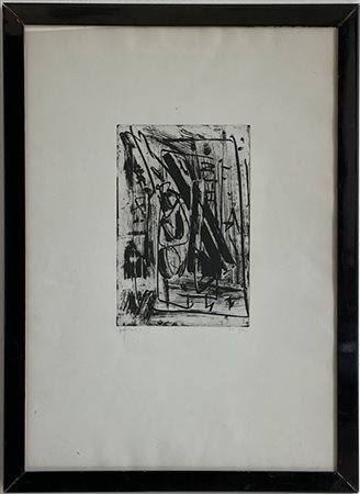 Emilio Vedova "Senza titolo" 1974-76
acquaforte
(lastra cm 32x; foglio cm 70x50)