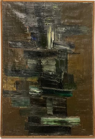 Ugo Recchi "Personaggio" 1957
olio su tela
cm 100x70
firmato e datato in basso a