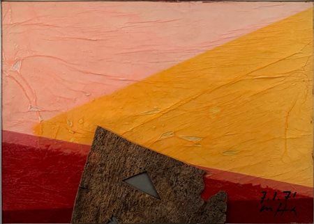 Roberto Crippa "Senza titolo" 1971
collage su tavola
cm 49x70
firmata e datata i