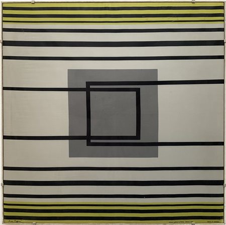 Mauro Reggiani "Senza titolo" 
serigrafia su tessuto
cm 86x86
firma stampata in