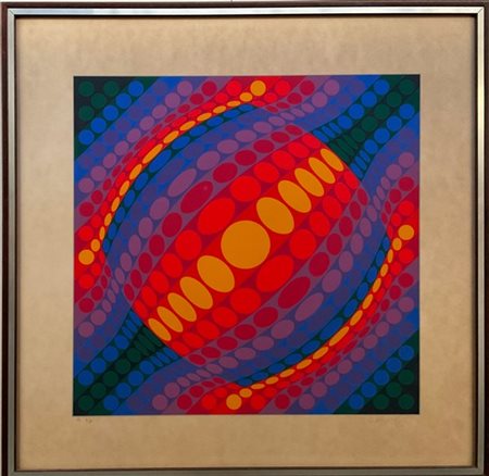 Victor Vasarely "Planeta" 1975-1977
serigrafia a colori
cm 77x77
Firmato e numer