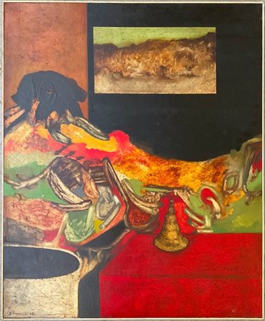 Guido Biasi "La morte dolce" 1968
olio su tela
cm 85x70
firmato e datato in bass