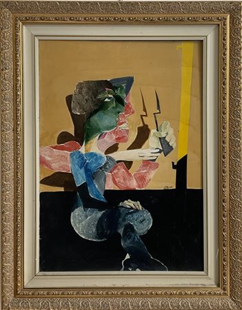 Ennio Calabria "Senza titolo" 1968
tempera su carta
cm 70x50
firmato e datato in