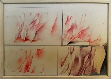 Giò Pomodoro "Senza titolo" 1964
tecnica mista su cartoncino con timbro a secco