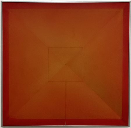 Davide Benati "Viaggio verso oasi (miraggio)" 1974
acrilici su tela
cm 100x100
f