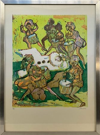 Mino Maccari due xilografie a colori di soggetto diverso
cm 49x69
firmate e nume