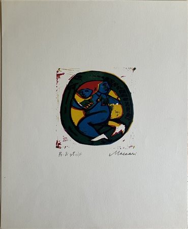 Mino Maccari "Maccari Gravures" 
cartella contenente otto litografie a colori (c