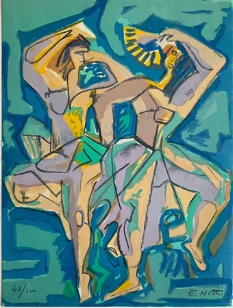 Emilio Notte "Senza titolo" 
litografia a colori
cm 32,5x23,5
firmata e numerata