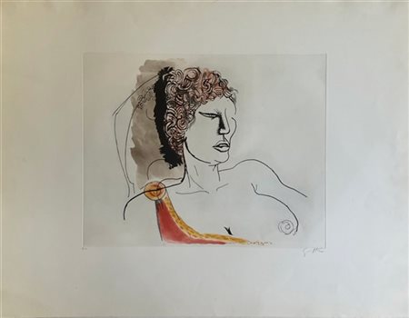 Renato Guttuso "Senza titolo" 
litografia - prova d'artista
cm 65x85
firmata in