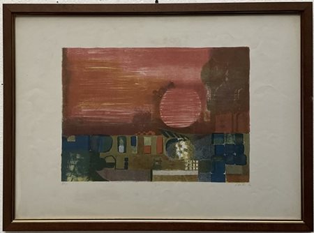 Bruno Saetti "Senza titolo" 
litografia a colori
cm 48x68
firmata e numerata 81/