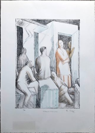 Ferruccio Ferrazzi "Viaggio tragico" 1976
litografia a colori
cm 66x46
firmata e