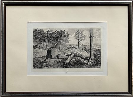 Max Klinger "Simplicio in solitudine nella foresta" 
acquaforte e acquatinta
Las