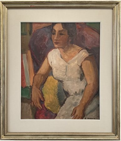 Anacleto Margotti "Figura" 
olio su compensato
cm 60x50
firmato in basso a destr