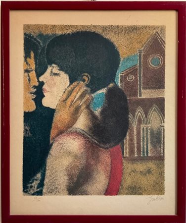 Franco Gentilini "Senza titolo" 
litografia a colori
cm 58x47,5
firmata e numera