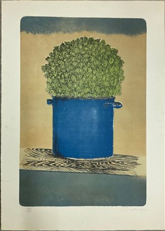 Bruno Caruso "Senza titolo" 
litografia a colori
cm 70,5x50
firmata e numerata 1