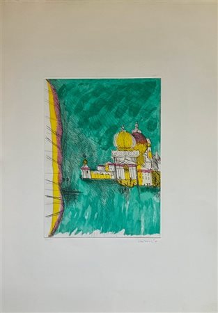 Remo Brindisi una litografia a colori e un'acquaforte a colori raffiguranti vedu