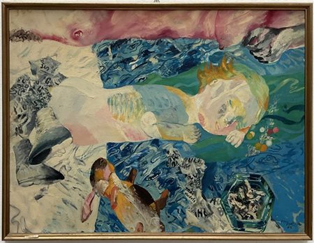 Gianluigi Mattia "Sonno di bimba" 1965
olio su tela
cm 60x80
firmato e datato in