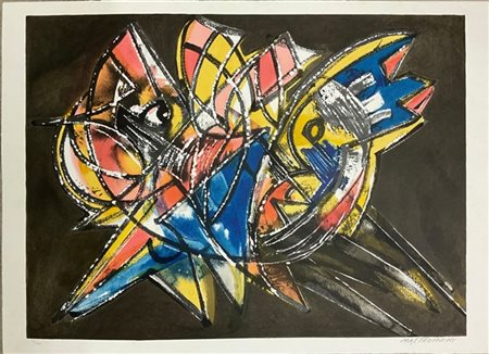 Umberto Mastroianni "Senza titolo" 
litografia a colori
cm 50x69,5
firmata e num