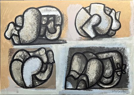 Pietro Cascella "Progetto per scultura" 1977
litografia a colori
cm 50x70
firmat